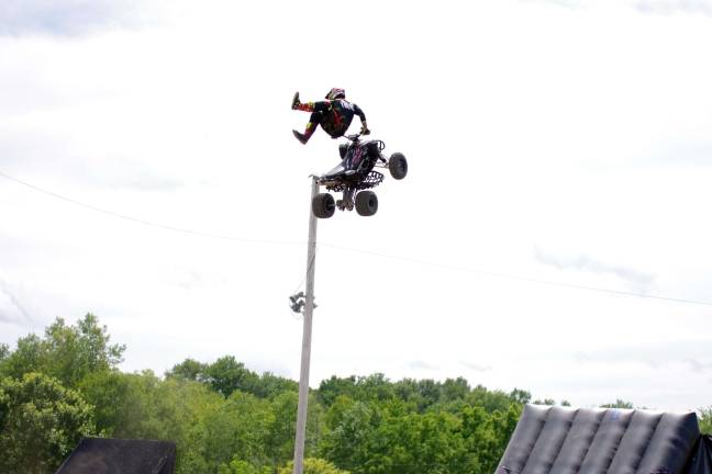 Stuntman Adam Thene goes airborne.