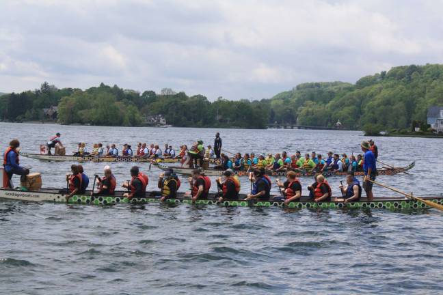 Racers said lining up before the start was the hardest part due to some wind and choppy water most of the day.