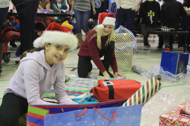Santa's Helpers and friends Carly List and Ingrid Brevig.