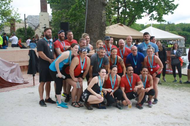 Third place overall winners Red Shed Cross Fit final round ranking at a time of 1:05.048.