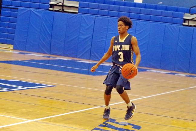 Pope John's Eddie Davis contributed 20 points and five assists.