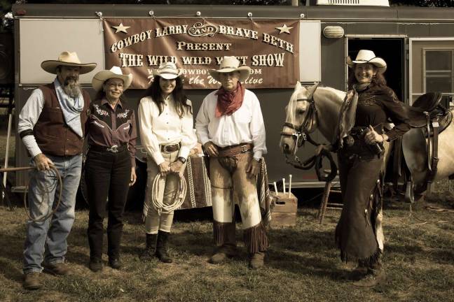 From left, Cowboy Larry Zwickel, Brave Beth Levinson, Sue Kids, Joe Giarrusso and Nola Haupert-Keill Photo courtesy of Cowboy Larry