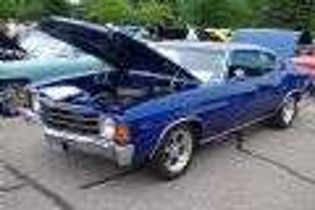 A shiny 1972 Chevrolet Chevelle on display. The car belongs to Bill Brownlee of Budd Lake, New Jersey.