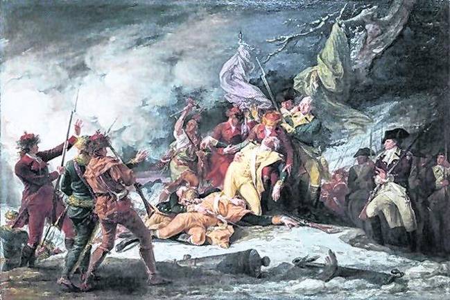 <b>The Death of General Montgomery, by John Trumbull - Yale University Art Gallery, </b>