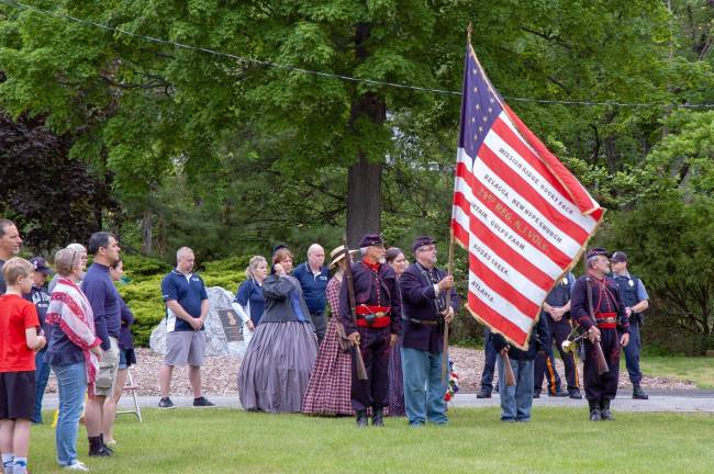 Getting ready for the Pledge of Allegiance
