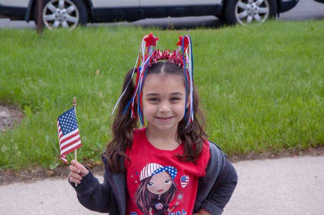 Gianna Arcieri,5, of Sparta watching the 2018 Sparta Memorial Day Parade
