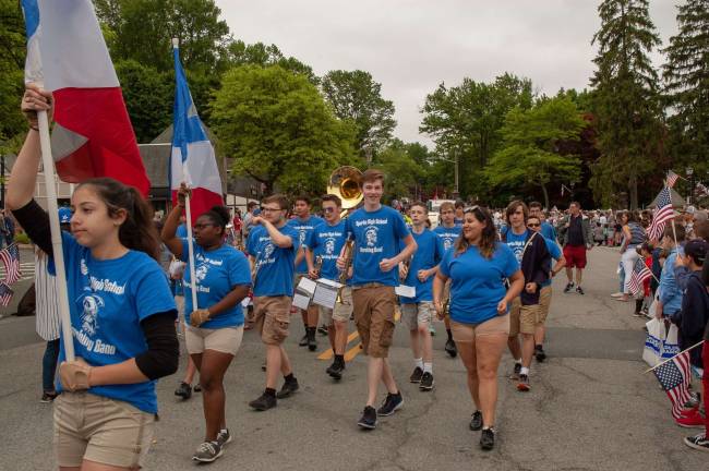 Here comes the Sparta HS Marching Band