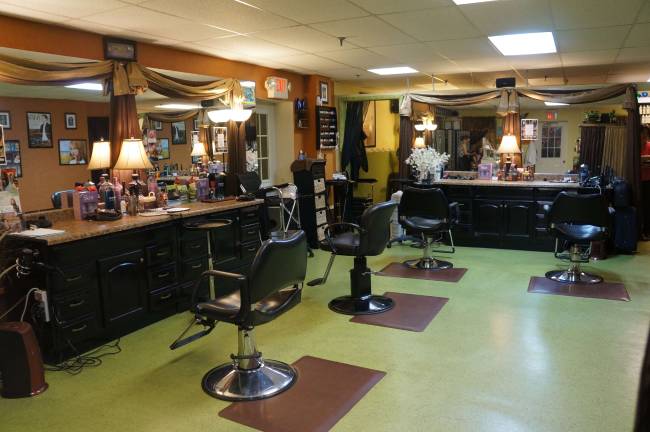 A homey feel for guests of the salon.
