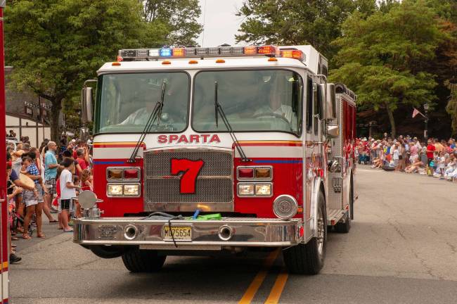 Part of the Sparta Fire Department heavy equipment