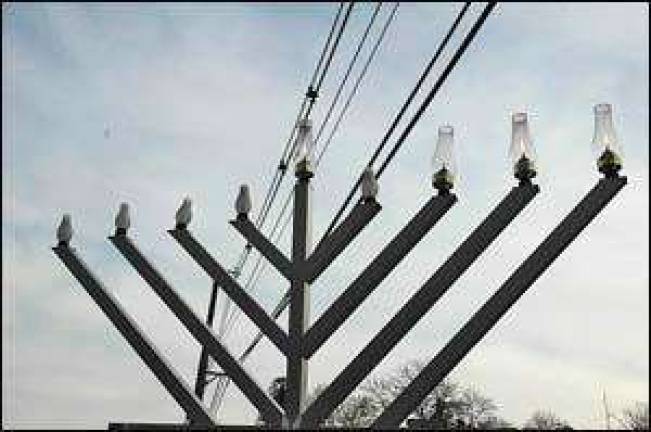 Menorah lighting