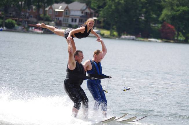 Aqautic, gymnastic razzle-dazzle, for which they are famous.