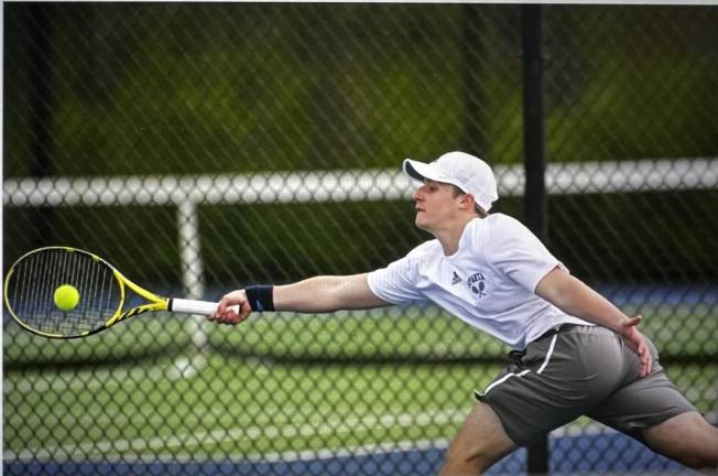 Thomas Schottland was the first singles player for the past three years. He did not give up a single game on his route to first singles champion.