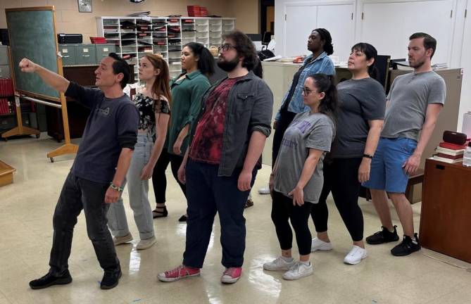 The cast rehearses’Songs for a New World,’ a musical by Tony Award winner Jason Robert Brown. (Photos provided)