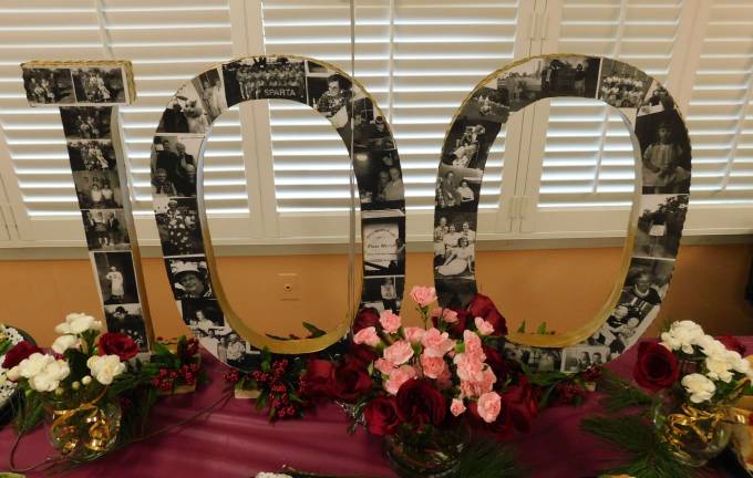 Florence "Flossie" Meyer's many accolades and acknowledgements were on display at her 100th Birthday Party, held Saturday, Jan. 19, 2019 at the Walter Lynch Senior Center at Knoll Heights in Sparta. 