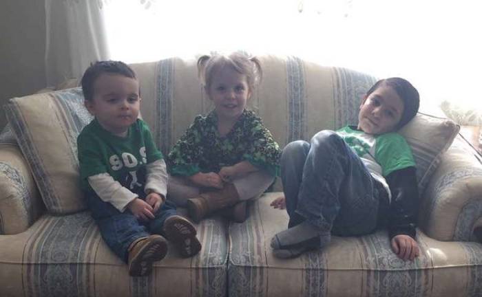 Luciani Leprechauns. My little leprechauns Jace, Meadow &amp; Jackson. Photo courtesy of Kate.