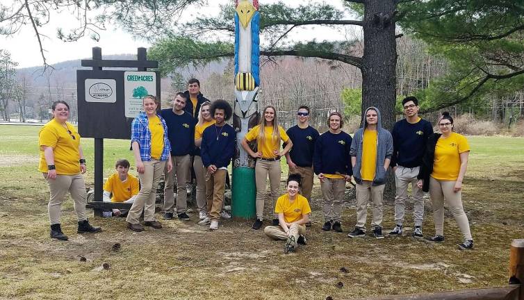 Students enrolled in the current session of the New Jersey Youth Corps at Project Self-Sufficiency take part in a community service project. Photo provided