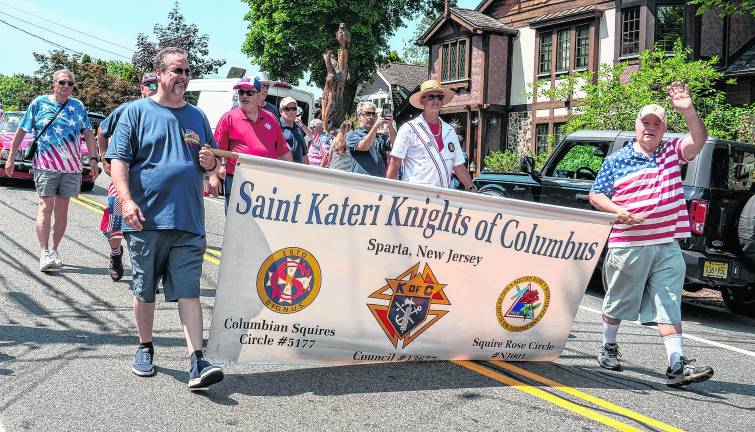 St. Kateri Knights of Columbus marched in the parade.