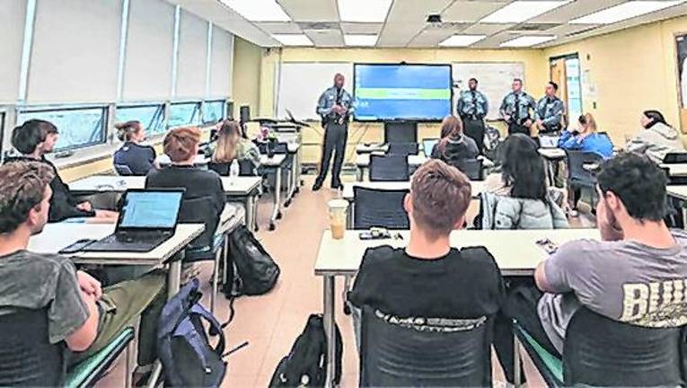 <b>Students in the Criminal Justice Program are exposed to law enforcement guest speakers throughout their education at SCCC.</b>