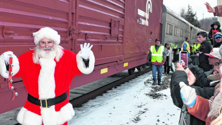 Santa Claus welcomes Operation: Toy Train into Sparta.