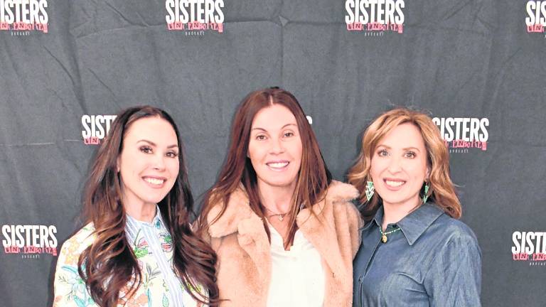 Lisa Miller of Hamburg, center, poses with Sisters Uncensored hosts Jess and Ashley LaNeve.