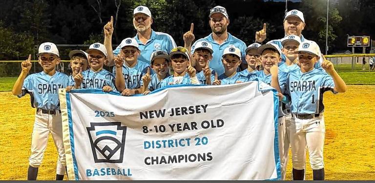 The Sparta Little League’s 10U All Star Team wins the District 20 Championship.