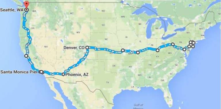 Johannessen's planned route.