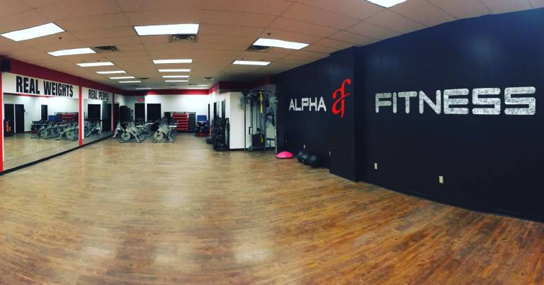 The new room for classes at Alpha Fitness