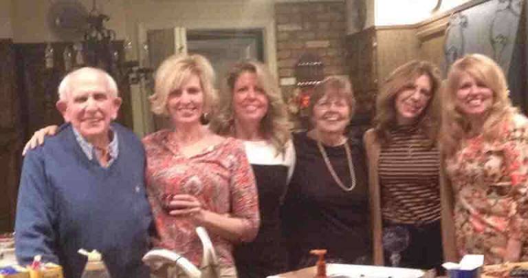 From left: Judge Weber, his daughter Gretchen Lauzon, his daughter Patricia Rittenhouse, his wife Patricia, his daughter Lee Whitby, and his daughter Heidi Weber