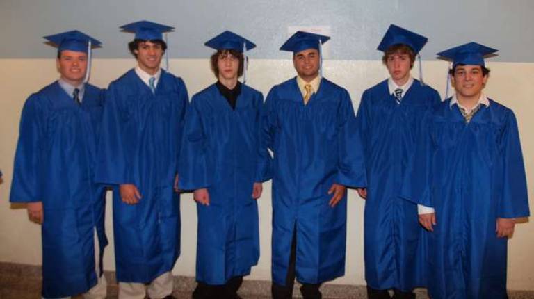 Sparta High School graduates Ryan Hutchison, Nicholas Johnson, Jonathan Kalman, Jimmy Kehoe, Ryan King and Nicholas L'Abbate
