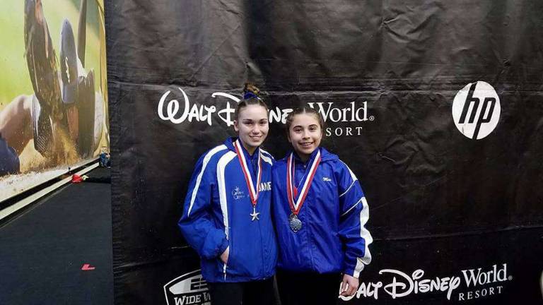 From left, Danielle Bruce of Vernon and Mia Ganter of Hackettstown