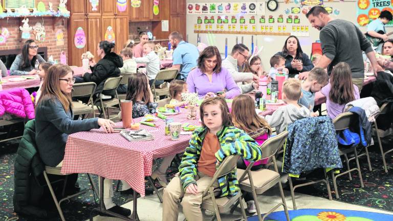 Over 100 children atended an Easter breakfast organized by the Sparta Township Recreation Dept. on March 28.