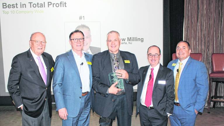 From left, Jim Weichert, founder and CEO, Weichert Companies; Aram Minnetian, president, Weichert Companies; Andrew Milling, branch vice president, Weichert, Realtors; Joe McDonald, president of Residential Sales and Real Estate Services for Weichert, Realtors; and Jim Madl, regional vice president, Weichert, Realtors