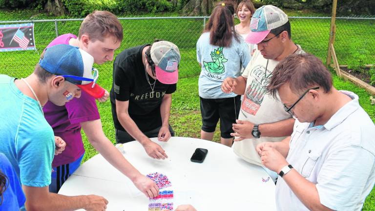 Participants take part in the scavenger hunt.