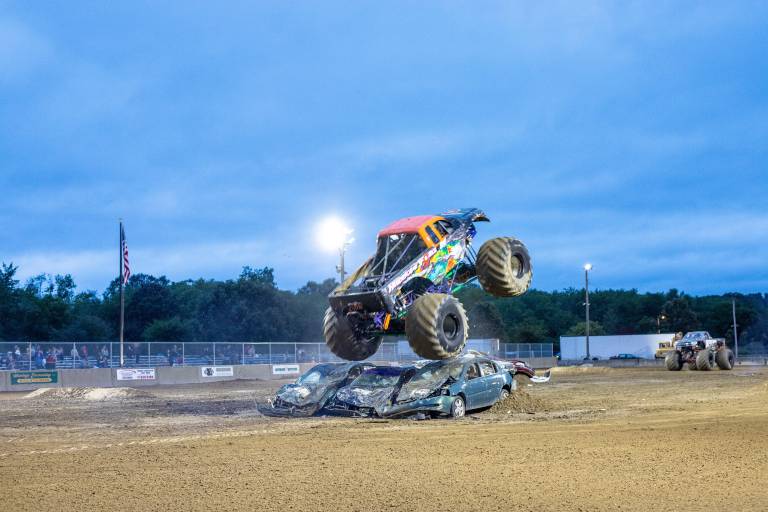 $!<b>The moster truck show is one of many exciting events in the Outdoor Entertainment Area.</b>