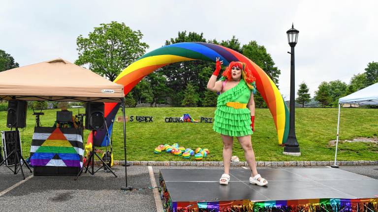A drag performer at the Sussex County Pride celebration Saturday, June 14 in Newton. (Photos by Maria Kovic)