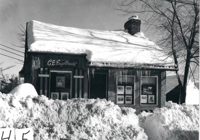 $!This photo appears to be Curt Engelbrecht’s studio. (Photo courtesy of Sparta Historical Society from an unnamed Girl Scout)