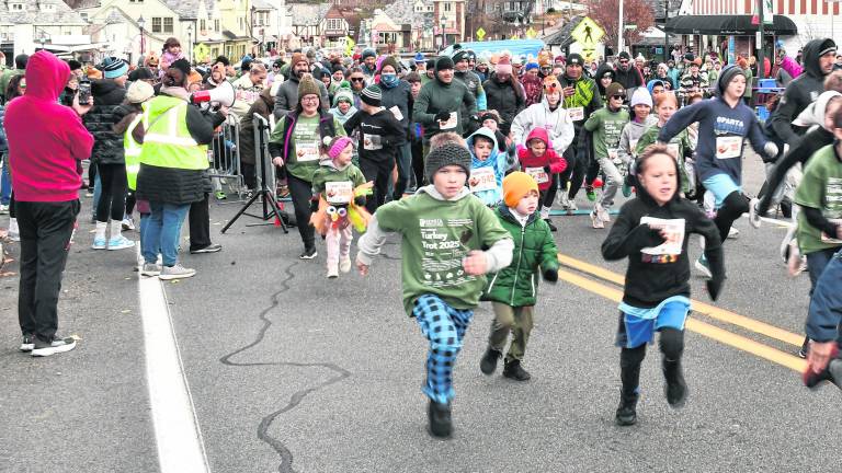 The runners are off at the Sparta Township Turkey Trot on Nov. 27.