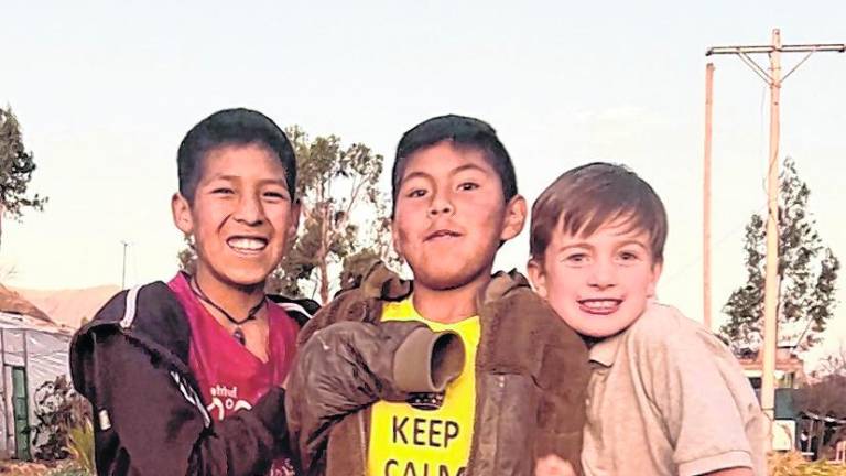 James Kieran, right, of Sparta is shown on 2024 trip to Peru.