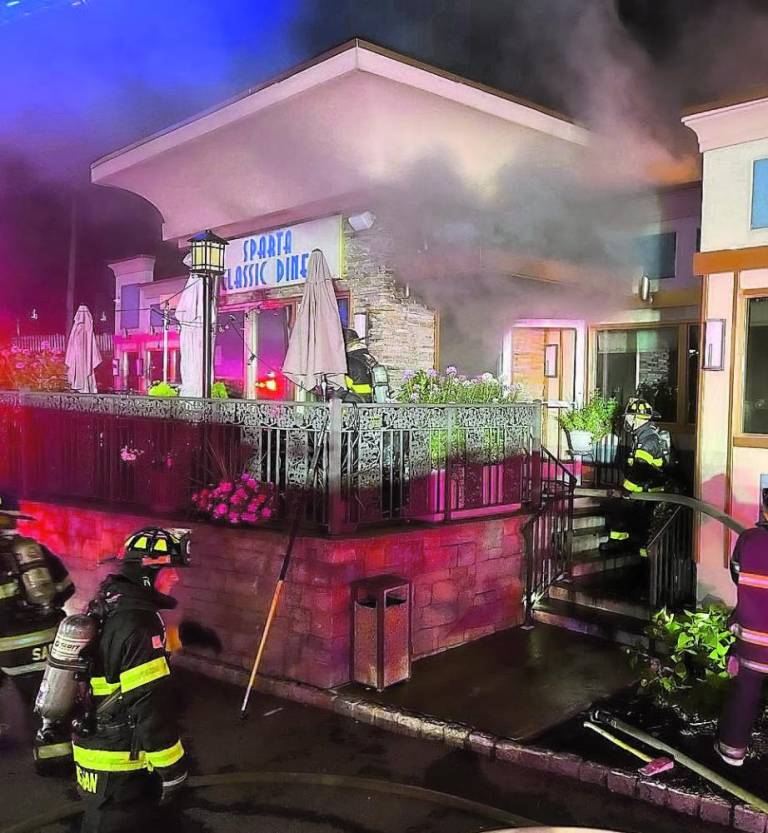 $!Sparta Fire Department battles blaze at Sparta Classic Diner